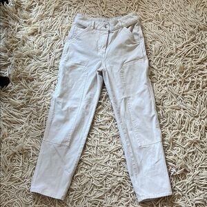 Aritzia Wilfred Free Midrise Straight Leg Jeans in Off-White